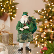 Kurt Adler 10.5-Inch Fabriché Musical Irish Bagpiper Santa