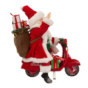 Kurt Adler 10-Inch Fabriché Santa on Scooter