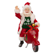 Kurt Adler 10-Inch Fabriché Santa on Scooter