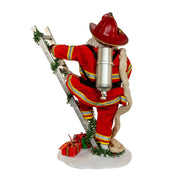 Kurt Adler 11.5-Inch Fabriché Fireman Santa On Ladder