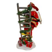 Kurt Adler 11.5-Inch Fabriché Fireman Santa On Ladder