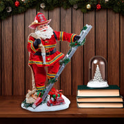 Kurt Adler 11.5-Inch Fabriché Fireman Santa On Ladder