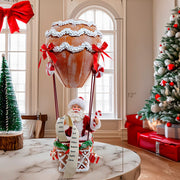 Kurt Adler 12-Inch Fabriché Gingerbread Hot Air Balloon Santa