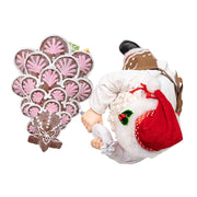 Kurt Adler 10.5-Inch Fabriché Santa Decorating Gingerbread Tree, 2-Piece Set