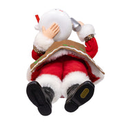 Kurt Adler 10.5-Inch Fabriché Santa with Oversized -InchI Love Coffee-Inch Cup and Creamer