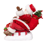 Kurt Adler 8.5-Inch Fabriché Santa on Sled