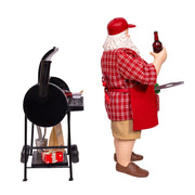 Kurt Adler 10.75-Inch Barbecue Grill Santa