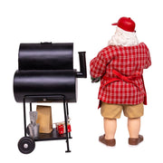 Kurt Adler 10.75-Inch Barbecue Grill Santa