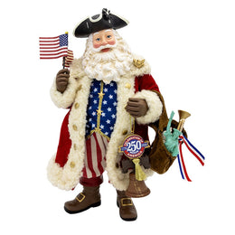 Kurt Adler 11 Inch Fabriché 250th Anniversary of America Musical Santa