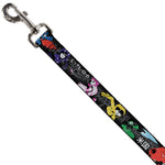 Dog Leash - Big Hero 6 Group Action Pose/Name Blocks Black/Gray/Multi Color