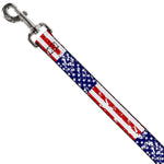 Dog Leash - United States Flags CLOSE-UP Weathered