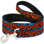 Dog Leash - Jack-o'-Lanterns Blue