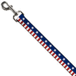 Dog Leash - Americana Stars & Stripes2 Blue/White/Red/White