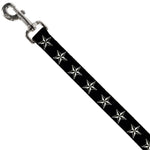 Dog Leash - Nautical Star Black/White