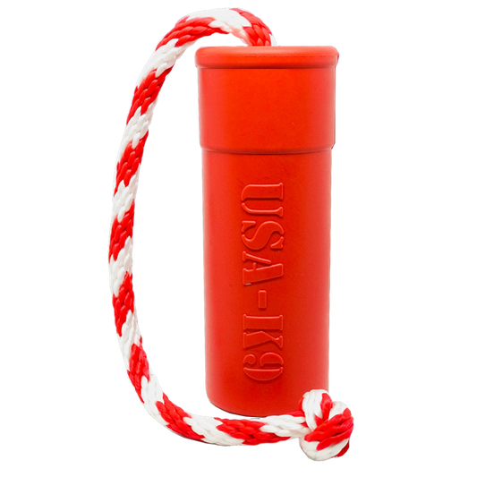USA-K9 Firecracker Durable Rubber Floating Training Dummy - Large - Red