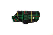 Navy Tartan Plaid Blanket Dog Coat