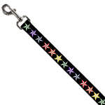 Dog Leash - Nautical Star Black/Multi Color