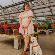 Floral Puff Sleeves Dress