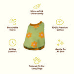 Flower Power Dog T-shirt 