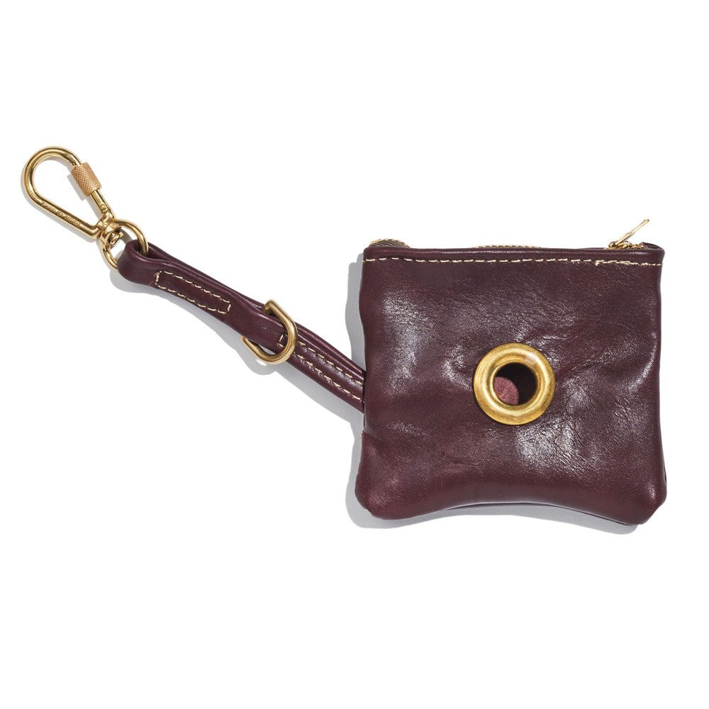 Poop Bag Pouches Premium Fma Exclusive | Brooklyn Studio Vintage Leather Poop Bag Pouch, Brown
