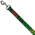 Dog Leash - MARVIN THE MARTIAN w/Poses Black/Turquoise