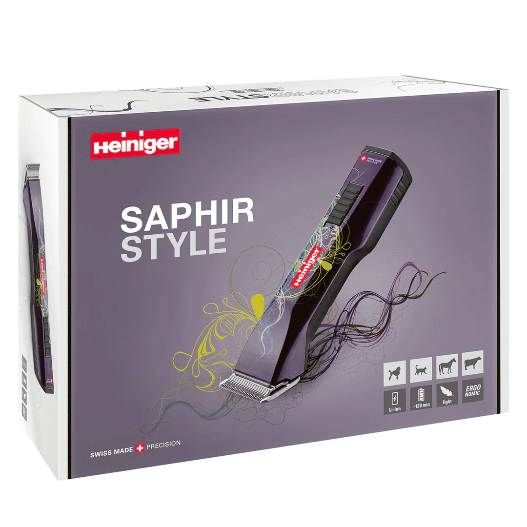 Purple Saphir Cordless Clipper One Battery with 4F Blade by Heiniger