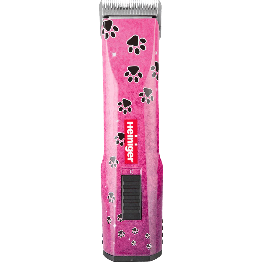 Pink Paws Saphir Cordless Clipper One Battery with 2 Free Drives by Heiniger