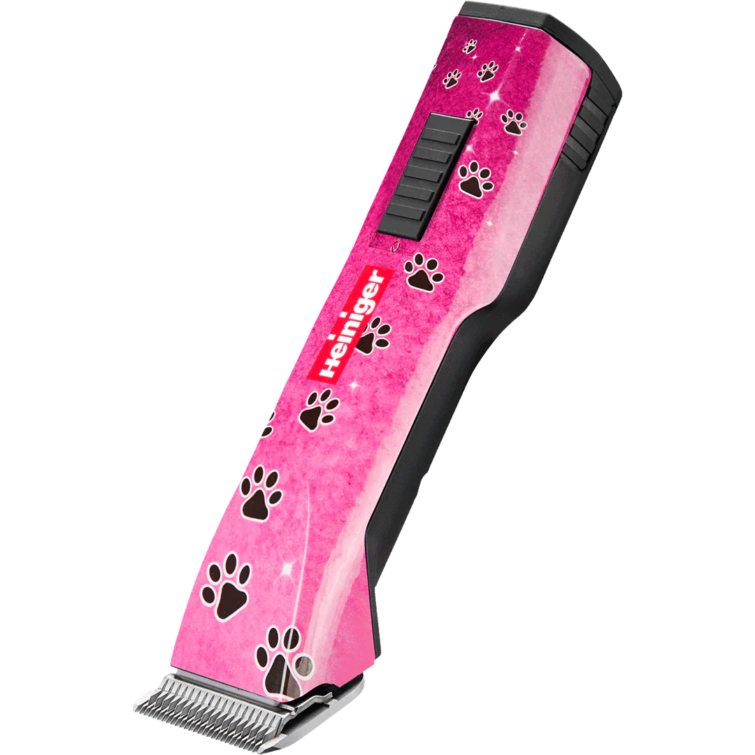 Pink Paws Saphir Cordless Clipper One Battery with 2 Free Drives by Heiniger