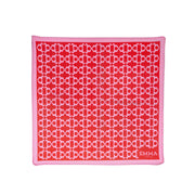 Red and pink silk twill scarf