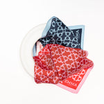 Red and pink silk twill scarf