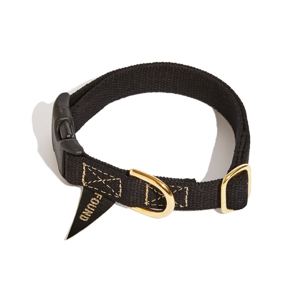Dog Collars Premium Found Classic Cotton Dog Collar | Black