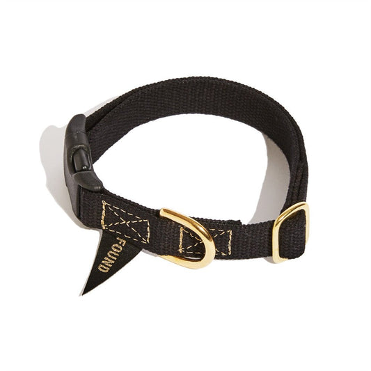 Dog Collars Premium Found Classic Cotton Dog Collar | Black