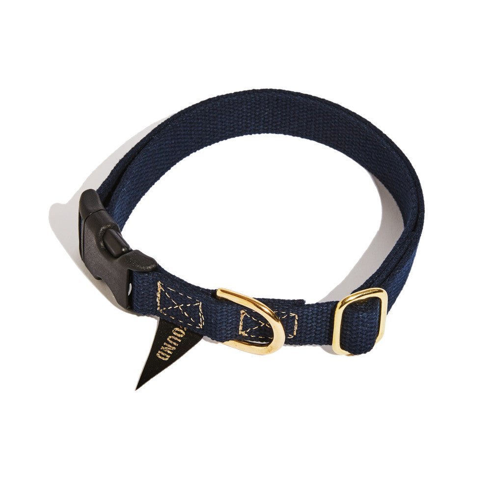 Dog Collars Premium Found Classic Cotton Dog Collar | Navy