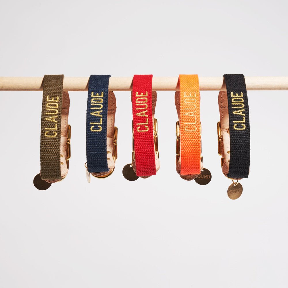 Found Classic Cotton Webbing Dog Collar | Navy