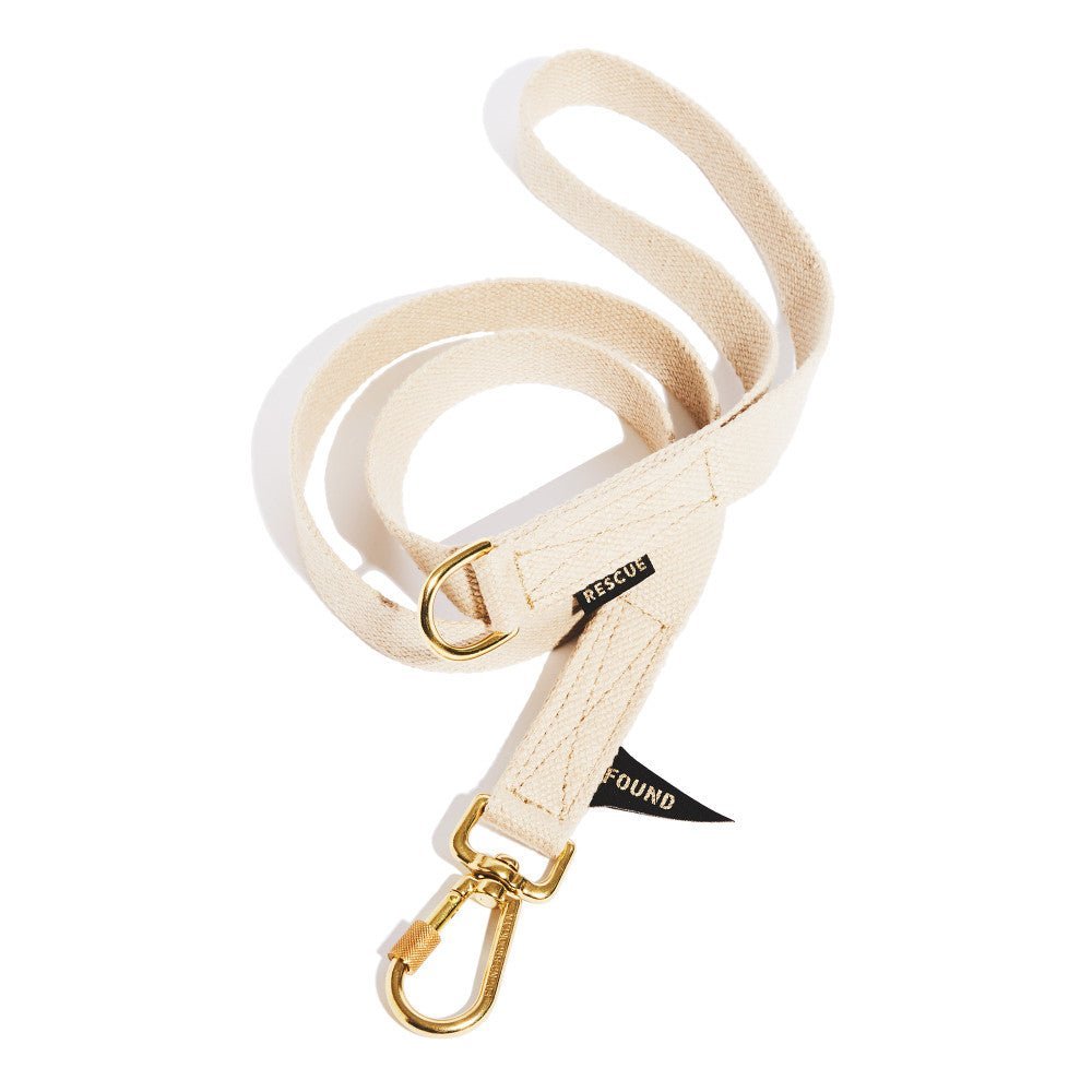 Standard 5ft Leads Premium Found Classic Hemp Dog Leash | Natural