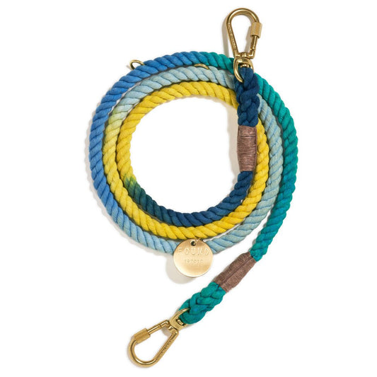 Azure Cotton Rope Dog Leash by Found My Animal, Adjustable