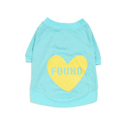 Found My Animal Big Full Heart Animal T-Shirt, Aqua + Citron