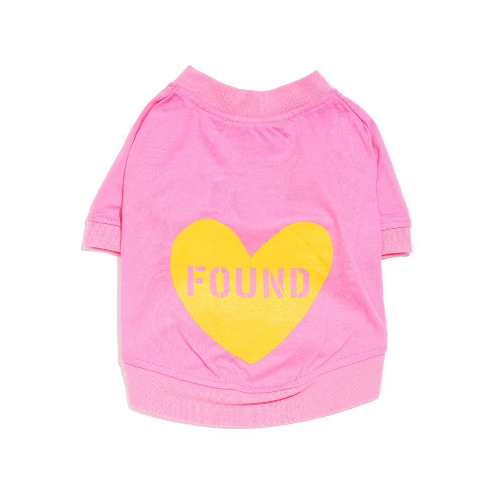 Big Full Heart Animal T-Shirts Premium Found My Animal Big Full Heart Animal T-Shirt, Candy Pink + Sunshine Yellow