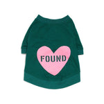 Found My Animal Big Full Heart Animal T-Shirt, Hunter Green + Candy Pink