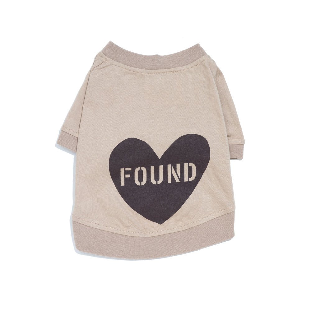 Big Full Heart Animal T-Shirts Premium Found My Animal Big Full Heart Animal T-Shirt, Taupe + Chocolate