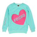 Load image into Gallery viewer, Big Full Heart Sweatshirts Premium Found My Animal Big Full Heart Sweatshirt, Aqua + Fuchsia
