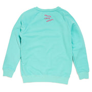 Found My Animal Big Full Heart Sweatshirt, Aqua + Fuchsia