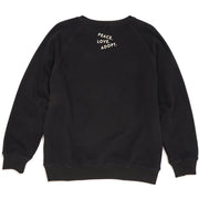 Found My Animal Big Full Heart Sweatshirt, Black + Cream