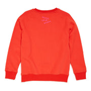 Found My Animal Big Full Heart Sweatshirt, Coral Orange + Neon Pink