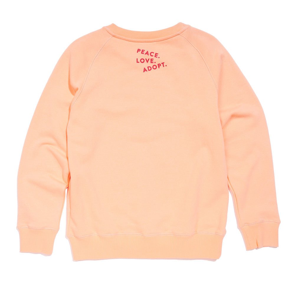 Big Full Heart Sweatshirts Premium Found My Animal Big Full Heart Sweatshirt, Coral + Peach