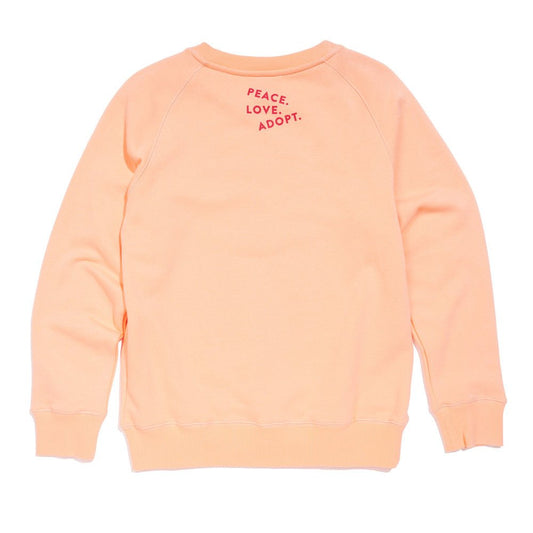 Found My Animal Big Full Heart Sweatshirt, Coral + Peach