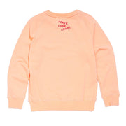 Found My Animal Big Full Heart Sweatshirt, Coral + Peach