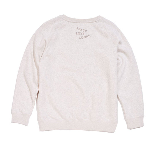 Big Full Heart Sweatshirts Premium Found My Animal Big Full Heart Sweatshirt, Heather + Gray