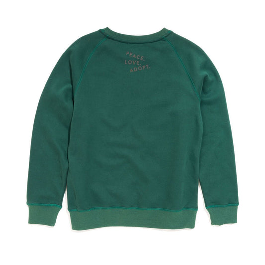 Big Full Heart Sweatshirts Premium Found My Animal Big Full Heart Sweatshirt, Hunter Green + Pine