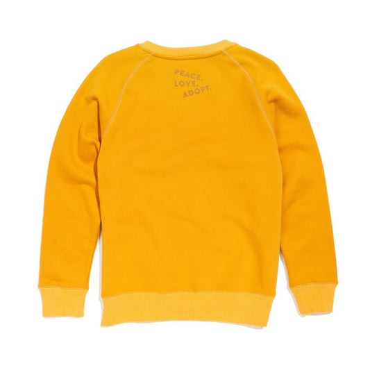 Big Full Heart Sweatshirts Premium Found My Animal Big Full Heart Sweatshirt, Mustard Yellow + Olive